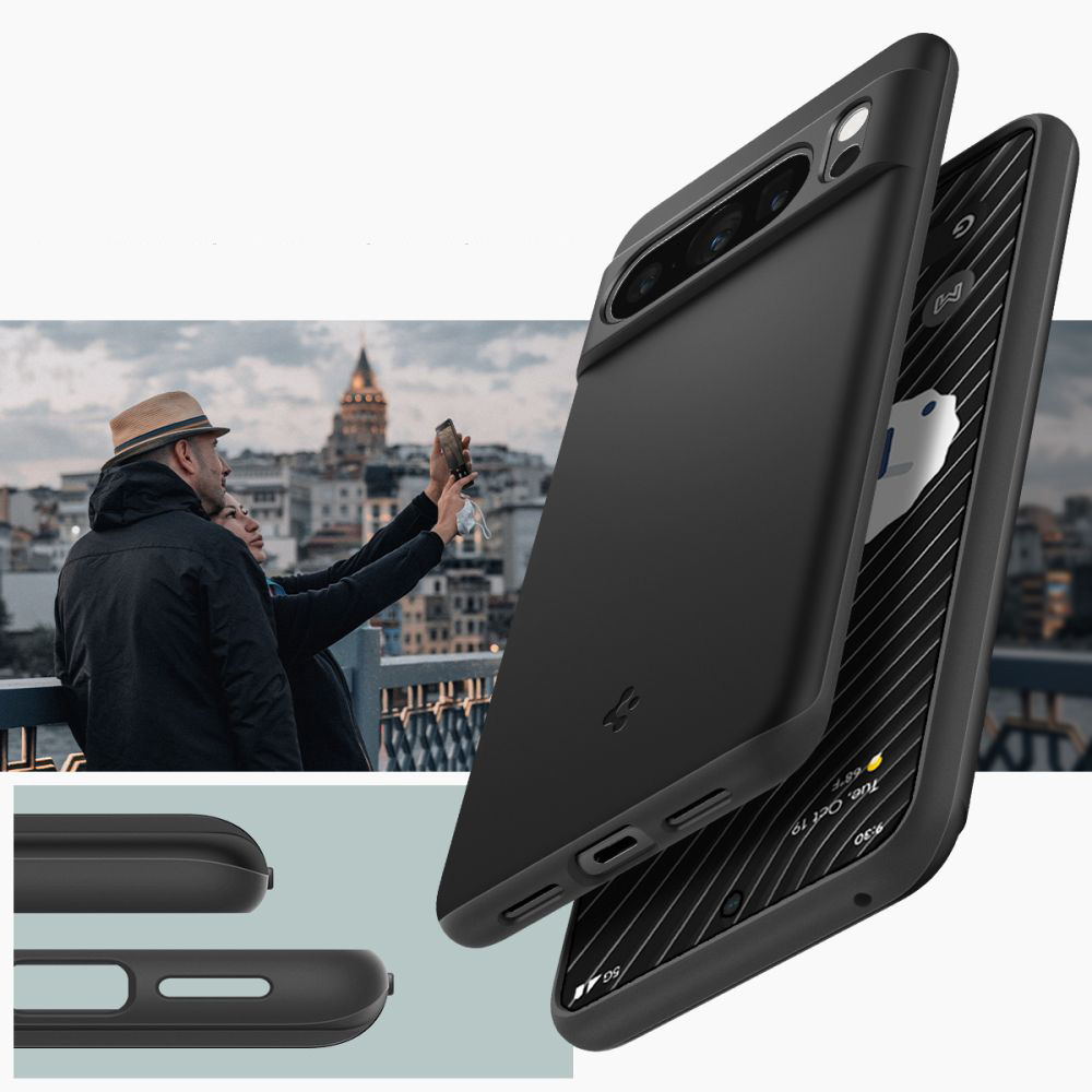 Cienkie i lekkie etui Spigen Thin Fit do Google Pixel 8 Pro, czarne.